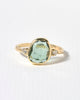 ring met groene toermalijn en diamant