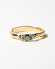 ring met groene diamanten