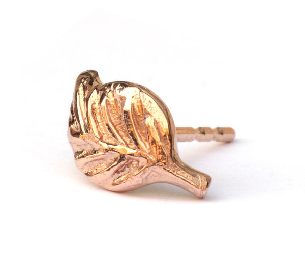 Single stud blaadje rosegoud