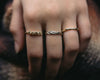 Ring met vijf bruine diamanten