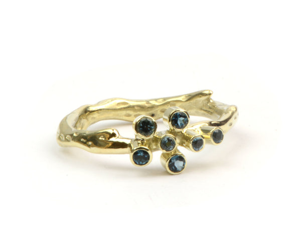 Ring met London Blue Topaas