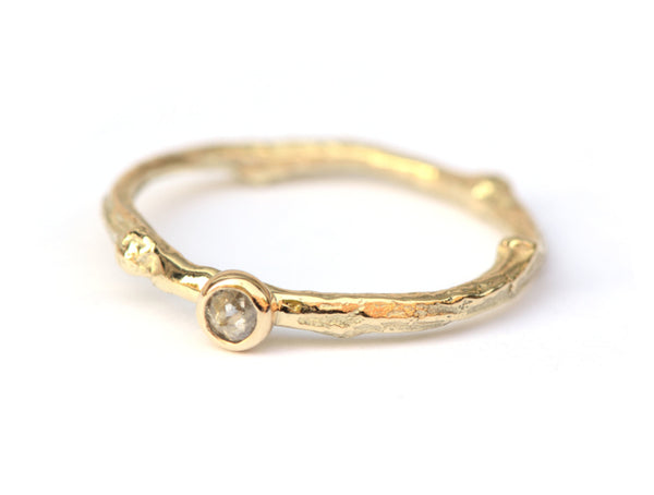 Ring Twiggy met roosdiamant
