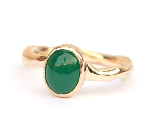 Ring met chrysopraas