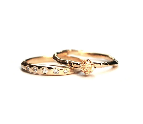 Ring met vijf diamantjes