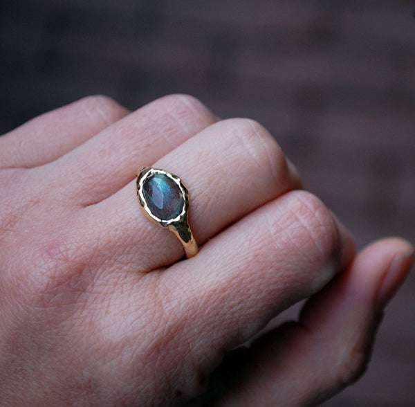 Ring met labradoriet