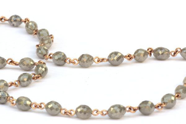 Diamantcollier olive grey