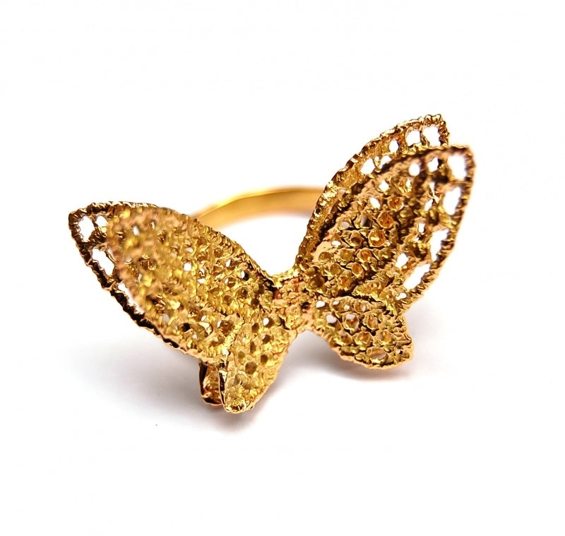 Fairtrade gouden vlinderring