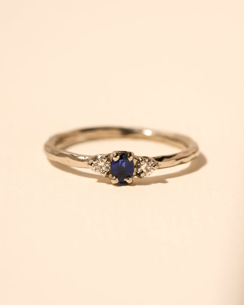 Ovalen Saffier Ring - OROGEM Jewelers