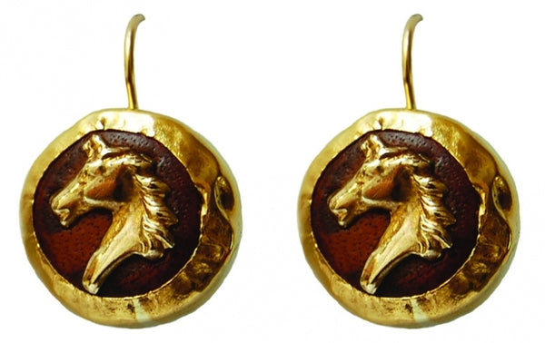 Paardjesoorhangers goud en leer