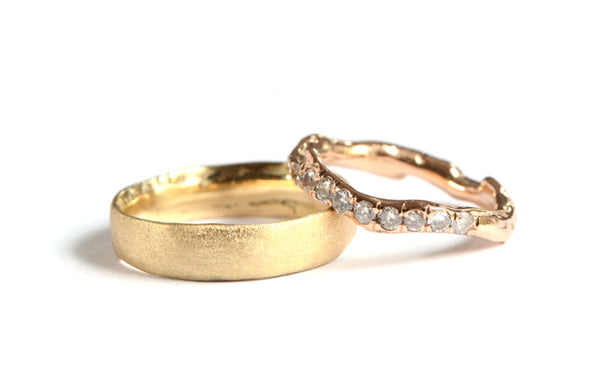 Trouwringenset met ice diamonds