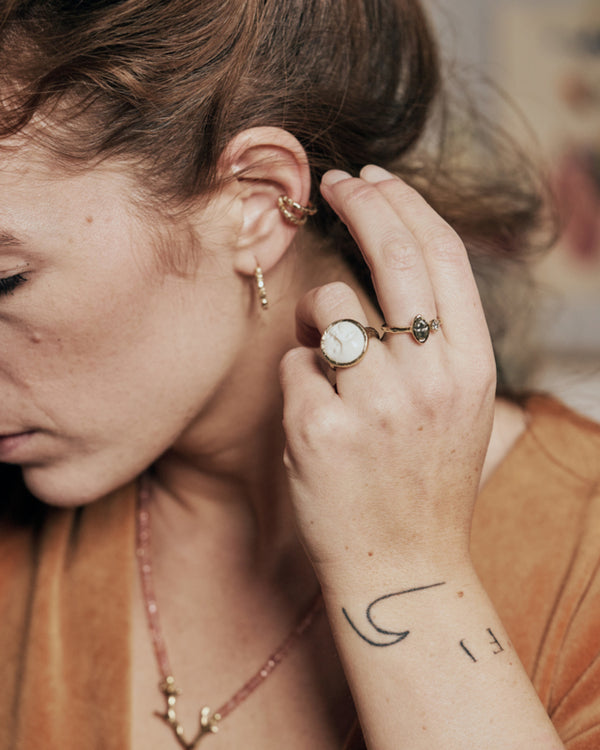 Robuuste ring met markiesdiamant