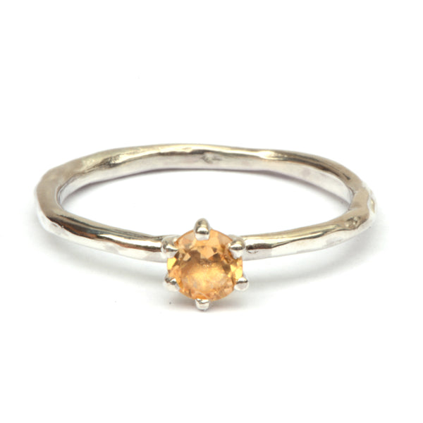 Zilveren ring met citrien