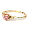 Lotus ring met roze diamant