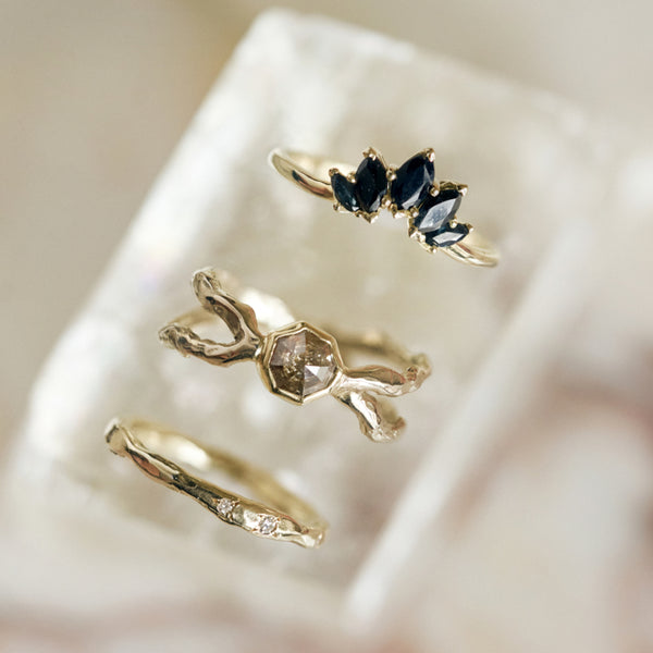 Stackring met saffieren