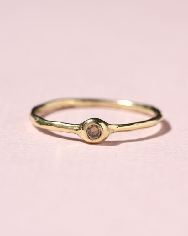 Millie ring met choco diamant