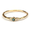 Minnie ring met groene toermalijn en diamant