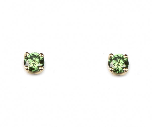Oorstekers met mintgroene diamantjes