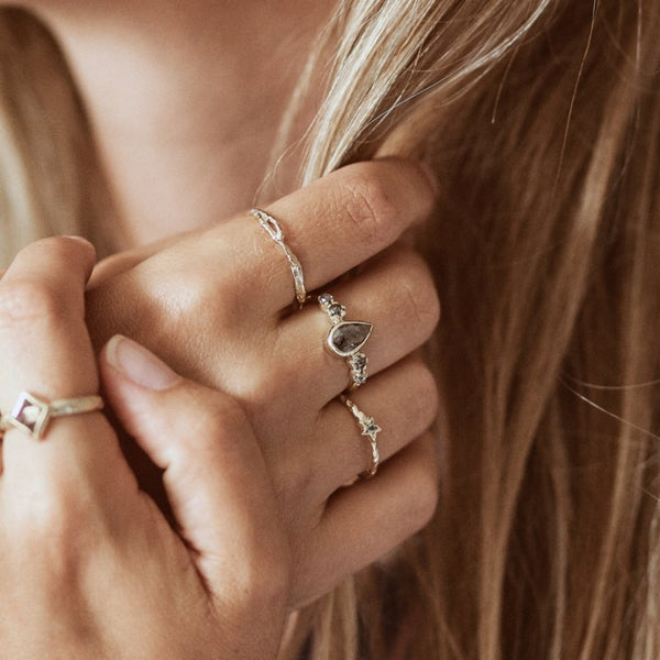 Maia ring met aquamarijn