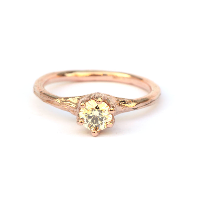 Nymph ring in roodgoud met diamant