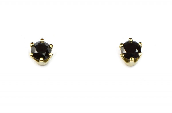Oorstekers met zwarte diamantjes