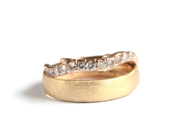 Trouwringenset met ice diamonds