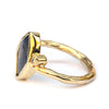 Ring met free form saffier en diamant