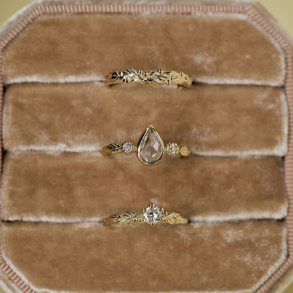 Ring met polki saffier en diamant
