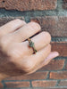 Ring met natural greenish diamant