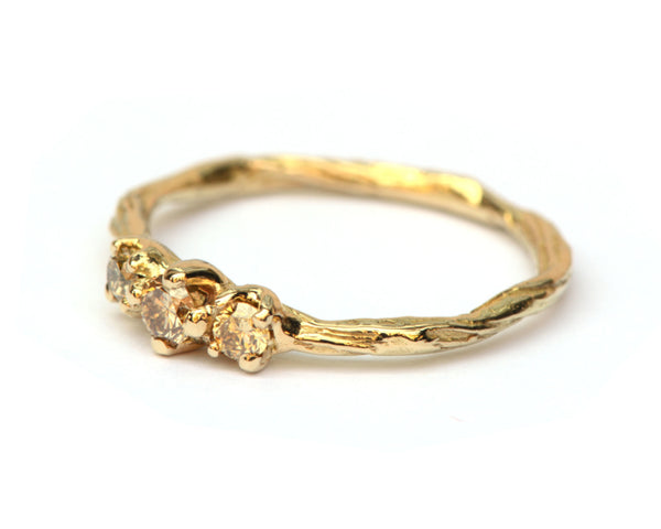 Twiggy ring met fancy diamanten