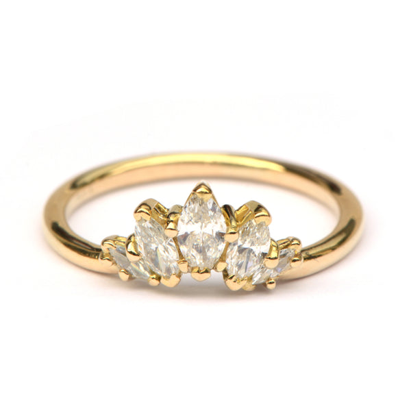 Ring met markiesdiamanten
