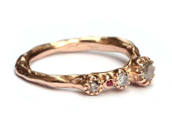 Ice diamond queen ring