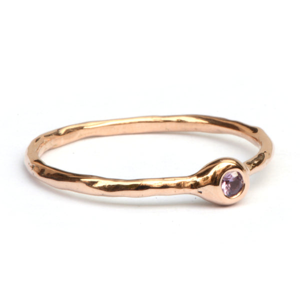 Roségouden Millie ring met paarse saffier
