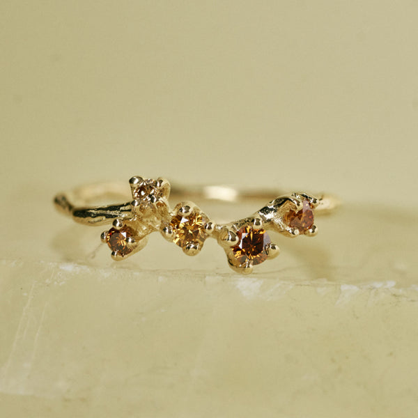 Ring Fay met cognac diamanten