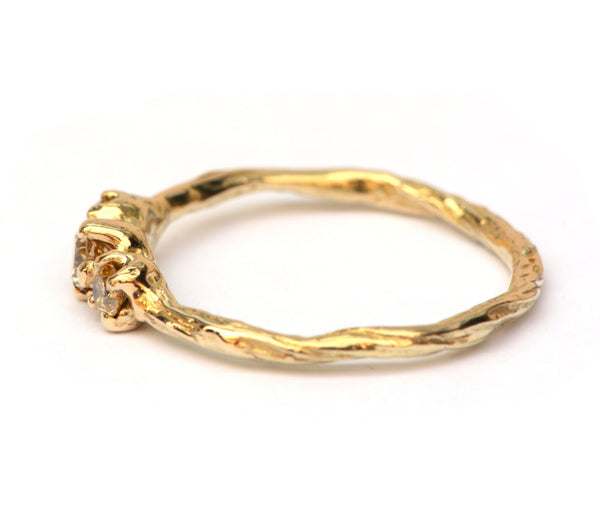 Twiggy ring met fancy diamanten