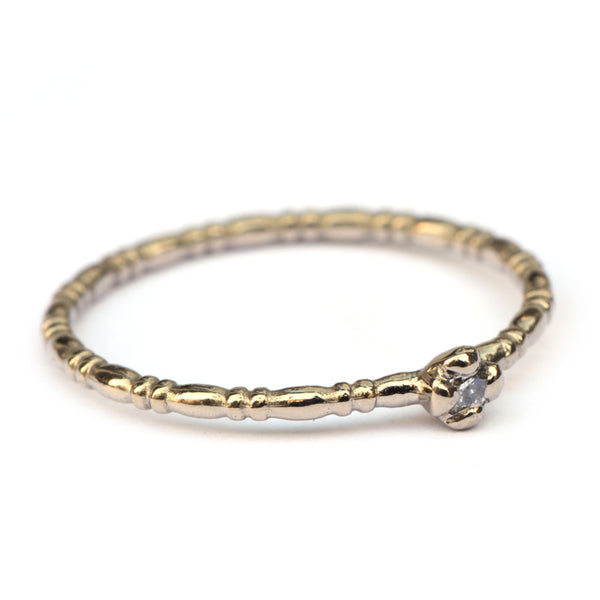 Noa ring in witgoud met diamant