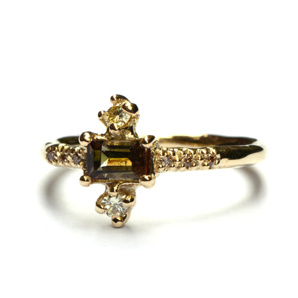 Princess ring met andalusiet en diamant