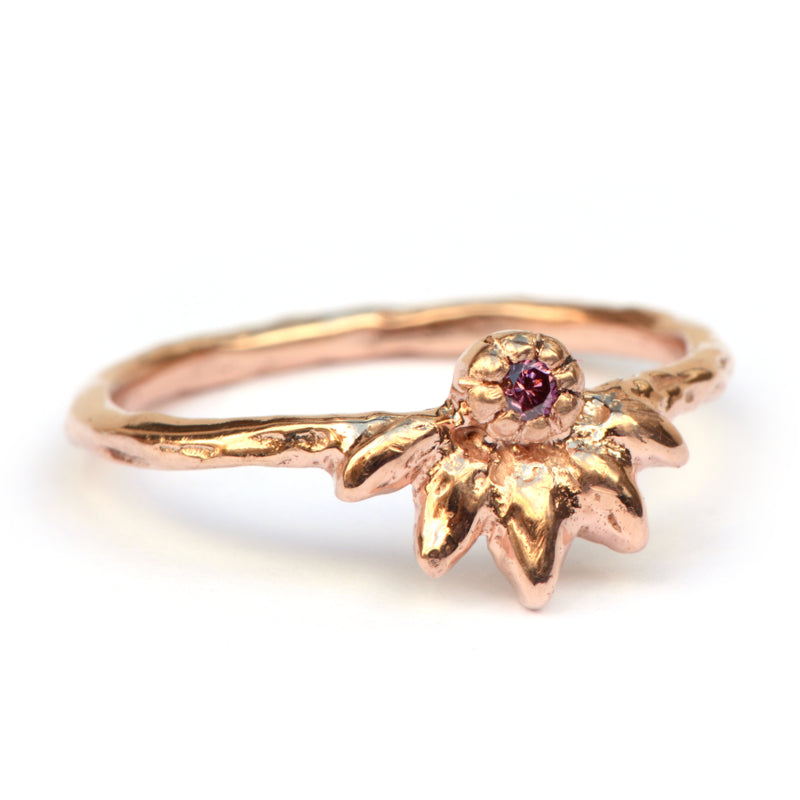 Ring Gaia met paarse diamant