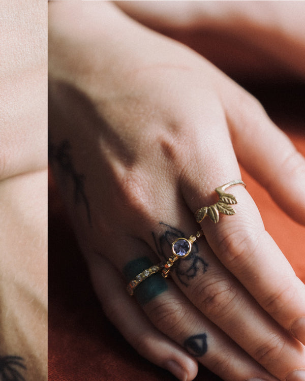 Stoere ring met tanzaniet