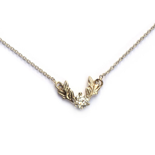 Oliva collier in witgoud