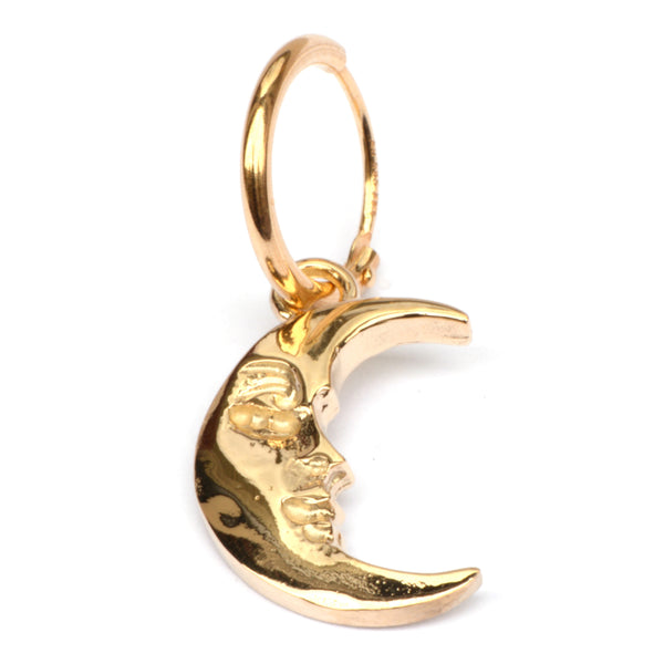 Single oorring met halve maan