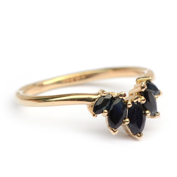 Stackring met saffieren