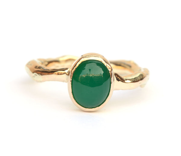 Ring met chrysopraas