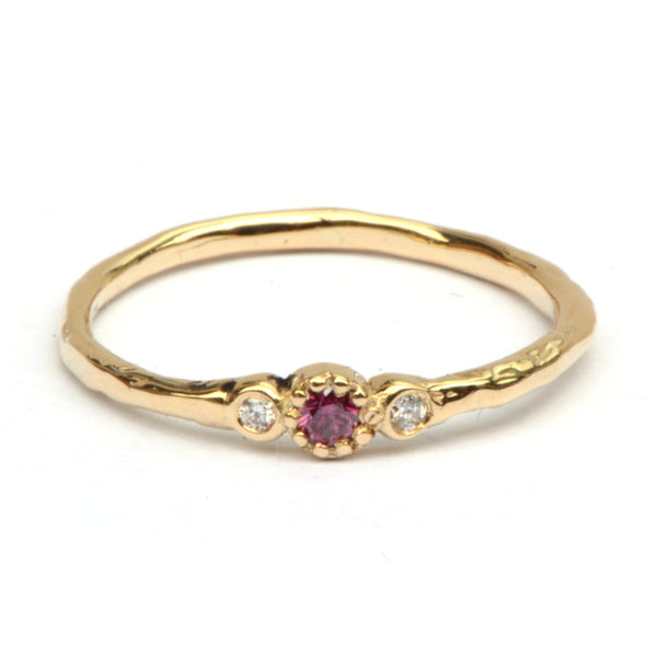 Ring Minnie met framboise diamant