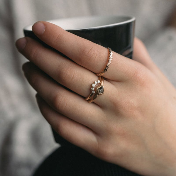 Ring met ruwe diamant
