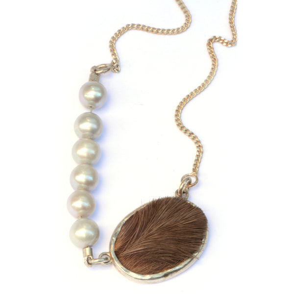 Zilveren ketting met vachtje