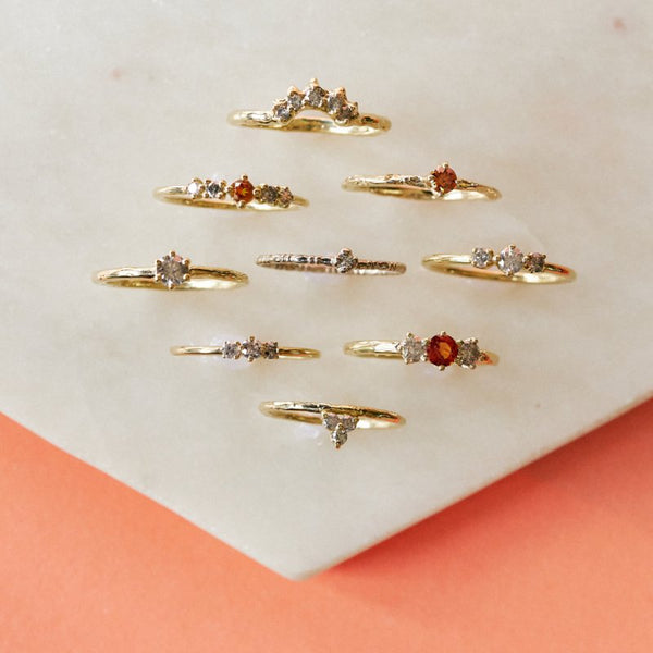 Noa ring in roségoud met salt & pepper diamant