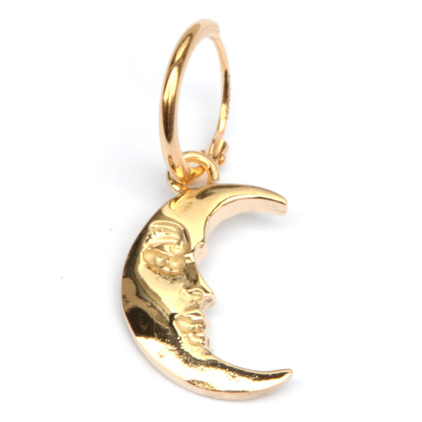 Single oorring met halve maan