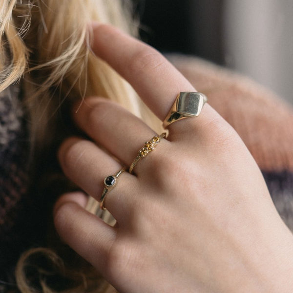 Twiggy ring met cognacdiamanten