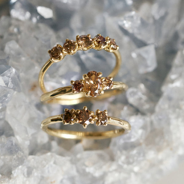 Ring met choco diamanten