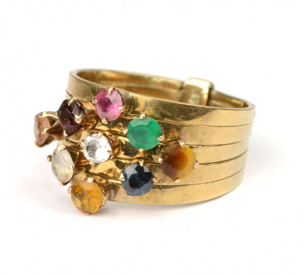 Edelstenen stack ring